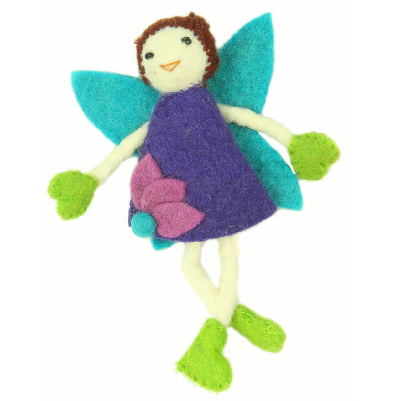 Colorful Handcrafted Tooth Fairy Pillow with Storage Pocket and Purple Dress Perfect Gift for Kids